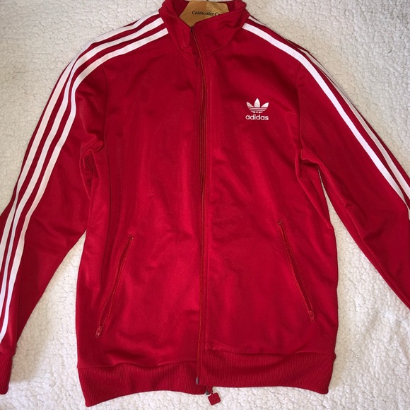 adidas Jackets & Blazers - RED ADIDAS JACEKT